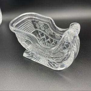 Bohemia Lead Cut Crystal Sleigh Candy Nut Dish